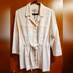 NWT Zara Denim Shirt Dress size L